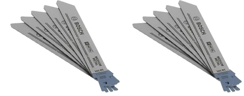 Bosch RM618 Hojas de sierra recíproca para corte de metal 18T de 6 pulgadas, paquete de 10, color azul