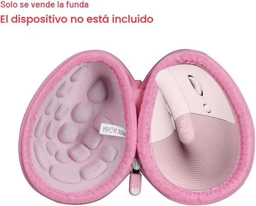 Miniatura 2 de Funda de viaje rígida Hermitshell para ratón vertical ergonómico Logitech Lift (Rosa, Funda para ratón para diestros)