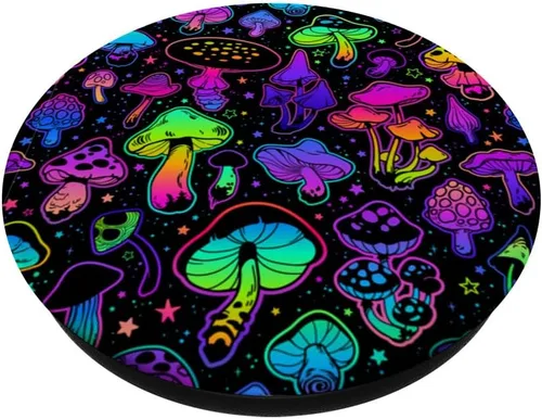 Miniatura 2 de Setas mágicas psicodélicas hippie trippy patrón PopSockets MagSafe PopGrip para iPhone