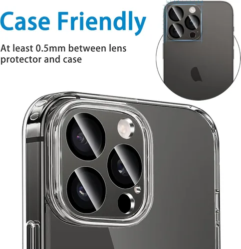Miniatura 129 de Protector de lente de cámara diseñado para iPhone 12 Pro Max, con diamantes de imitación 3D con diamantes de imitación 9H, vidrio templado, Rosado