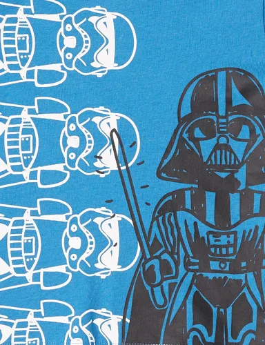 Miniatura 5 de Tienda Essentials Disney Marvel Starwars - Camisetas de manga corta con cuello en V para niños grandes (cebra previamente manchada), paquete de 4