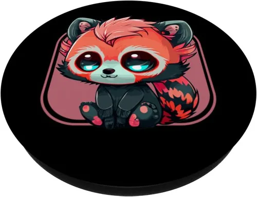 Miniatura 2 de Lindo pastel gótico panda rojo kawaii anime gótico animales PopSockets intercambiables PopGrip
