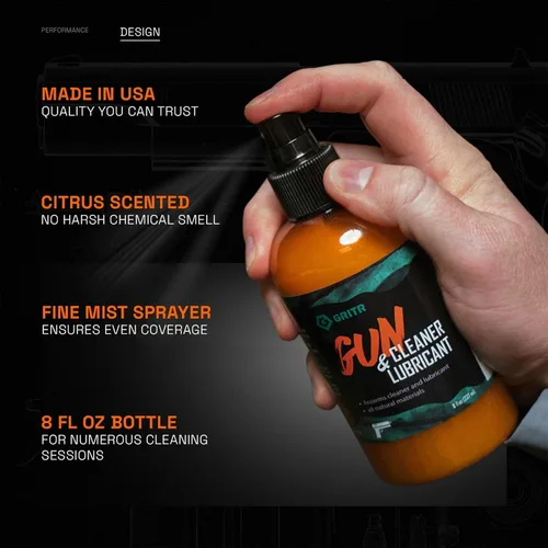Miniatura 3 de GRITR Limpiador CLP multiusos con aroma cítrico, lubricante y protector – Botella de spray todo en uno de aceite para pistola, lubricante