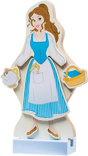 Miniatura 4 de Melissa & Doug Disney Belle - Juego de muñecas magnéticas de madera para disfrazarse (más de 30 piezas)