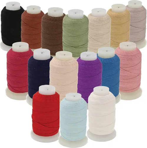The Beadsmith Cordón de seda pura – 16 colores surtidos, tamaño F (0.348 mm/0.0137"), 140 yardas, 1/2 oz cada uno