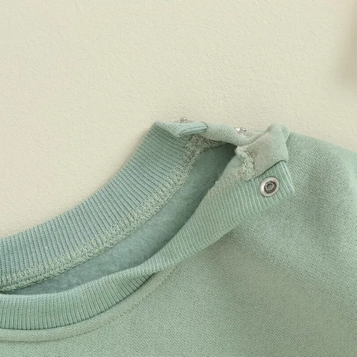 Miniatura 5 de AEEMCEM Sudadera de forro polar para bebé recién nacido, mameluco de burbujas, color sólido, suéter grueso, ropa cálida de invierno