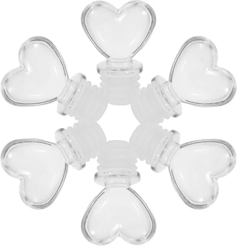 Miniatura 5 de Tapones para botellas de vino, 6 unidades, tapones decorativos en forma de corazón, para licores, bebidas, bodas, cata de vinos, eventos, fiestas
