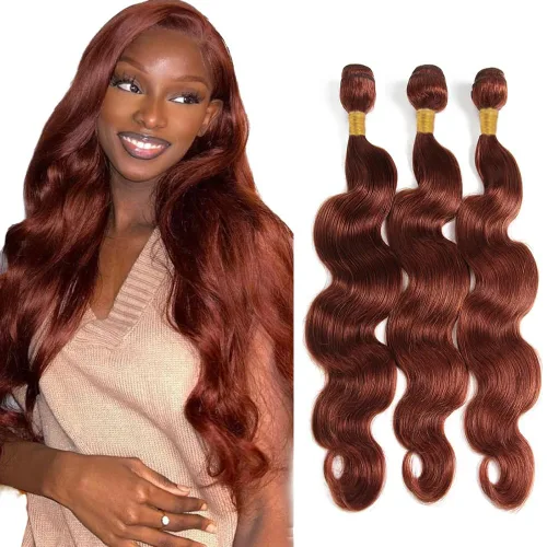 Miniatura 99 de Color 30 paquetes de cabello humano marrón onda del cuerpo paquetes 8 10 12 pulgadas brasileño virgen Remy extensiones de cabello humano doble trama