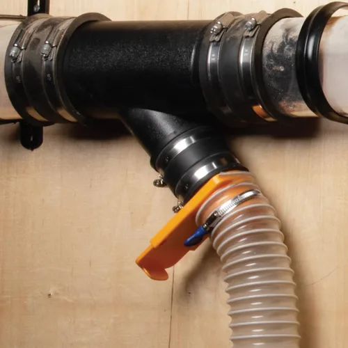 Miniatura 2 de POWERTEC 70148V - Manguito flexible de control de polvo de 2-1/2 pulgadas con abrazaderas de manguera de acero, conector de manguera, acoplador