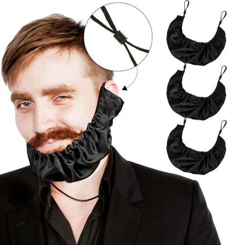 Miniatura 9 de eBoot 3 Piezas Gorras de Barba Gorro de Barba para Hombres Bandana Cubiertas de Cabello Facial Gorros Protectores Ajustables Gorras de Gorro Regalo