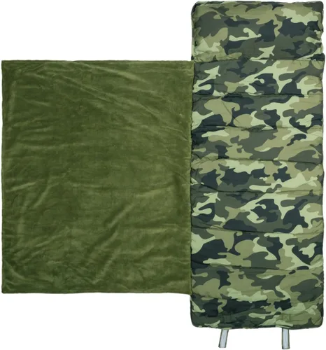 Miniatura 11 de Stephen Joseph, Tapete estampado para siesta para niños pequeños con manta suave y almohada extraíble para niños y niñas, saco de dormir para Azul