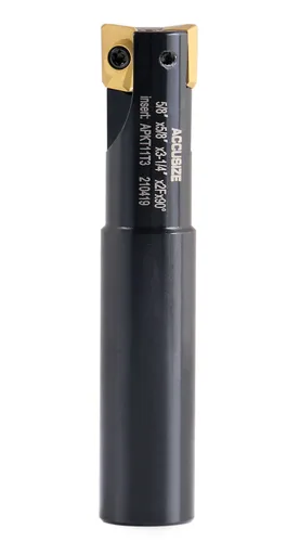 Miniatura 16 de Accusize Industrial Tools Molino de extremo indexable de hombro cuadrado de 90 grados de 1/2 '' con insertos de carburo Apkt11T3, 0056-0913
