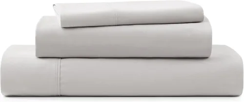 Miniatura 33 de UGG Juego de sábanas refrescantes de lujo de 4 piezas para cama King, con bolsillos profundos, ropa de cama prémium con 2 fundas de almohada, Blanco