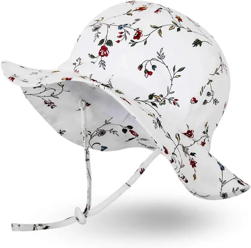 Ami&Li tots Unisex Child Adjustable Wide Brim Sun Protection Hat UPF 50 Sunhat for Baby Girl Boy Infant Kids Toddler