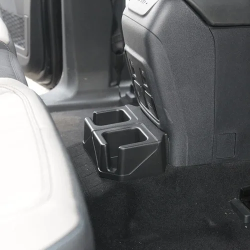 Miniatura 5 de Soporte de bandeja de almacenamiento para Ford Bronco 2021 2022 2023 2024, accesorios interiores, organizador negro, organizador trasero doble extra