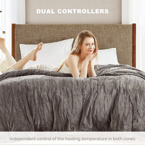 Miniatura 6 de Degrees of Comfort - Manta térmica avanzada de microfelpa para cama y sala de estar Manta eléctrica lavable a máquina con apagado automático