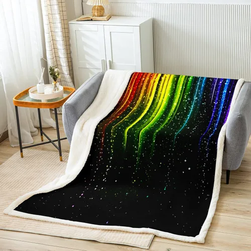 Miniatura 10 de Manfei Manta con corazones de lavanda para niños, manta de cama de mariposa morada para niños, niñas, adolescentes, decoración de habitación, manta