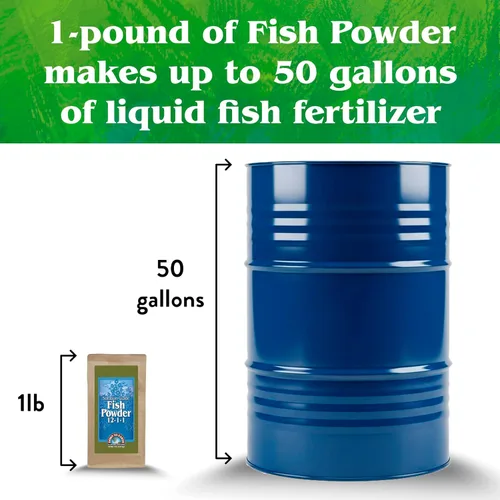 Miniatura 6 de Down to Earth All Natural Fertilizers Polvo de pescado de grado orgánico – Nitrógeno soluble en agua – Hace hasta 250 galones de fertilizante