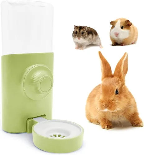 Miniatura 10 de Botella de agua para conejo, 600ml/20.3 fl oz dispensador de agua colgante alimentador jaula cajón conejera conejito cachorro gato chinchilla hurón