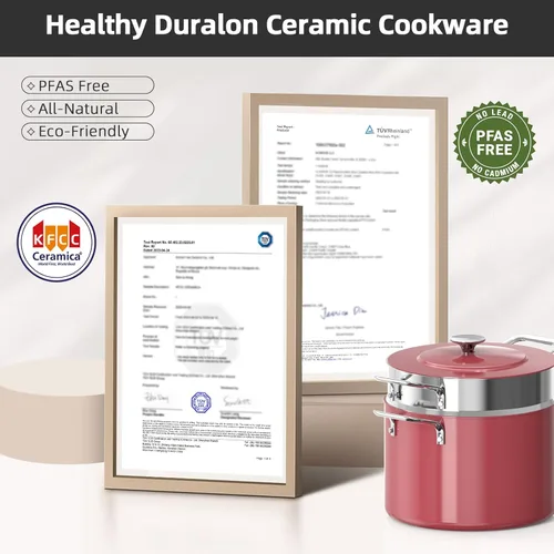 Miniatura 8 de Nuwave Lux - Juego de utensilios de cocina ligeros forjados de 13 piezas, sin PFAS, revestimiento de cerámica saludable G10 Duralon, ultra