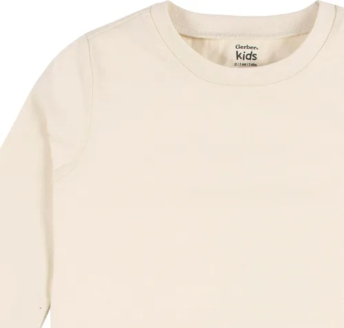Miniatura 3 de Gerber Paquete de 5 camisetas lisas de manga larga para bebé, 160 GSM