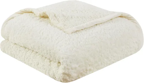 Miniatura 13 de Woolrich Burlington Manta Bereber súper suave, cobertura acogedora y ligera con ribete de terciopelo lujoso, colcha moderna y elegante para todas