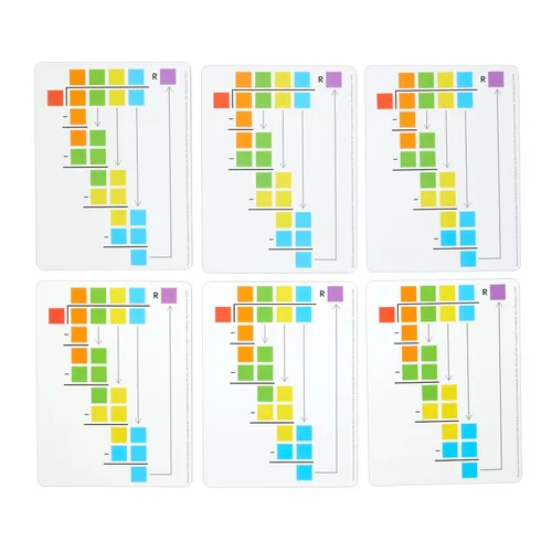 Miniatura 4 de Really Good Stuff Tableros de borrado en seco Beginning Long Division - 6 tableros