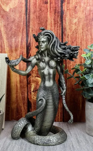 Miniatura 9 de Ebros Mitología griega El hechizo seductor de Medusa Estatua de 8 pulgadas de alto tentación de la diosa demoníaca Medusa Gorgonic Sister Figurine