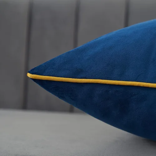 Miniatura 4 de Avigers - Funda de cojín cuadrada de 60 x 60 cm, diseño sólido azul marino, funda de cojín decorativa, moderna de lujo, para sofá, sala de estar