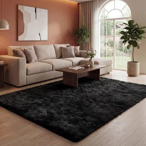 Miniatura 3 de Poboton Alfombras de área lavables a máquina de 8 x 10 pies para sala de estar, dormitorio, alfombra suave y esponjosa, alfombra de suelo