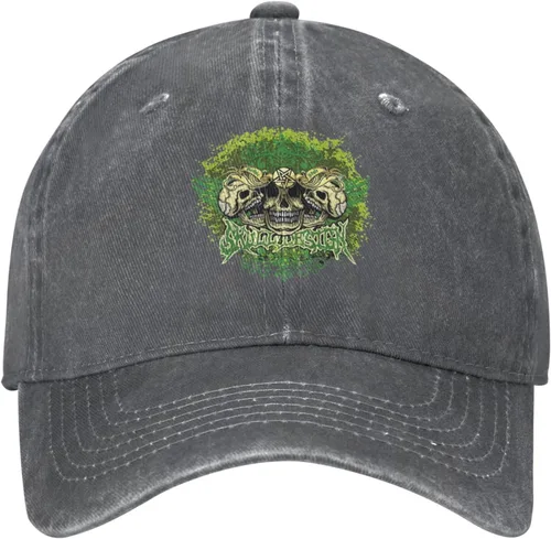 Miniatura 2 de Cowboy Hat Trendy Hats for Man and Women Djustable Four Season Outdoor Baseball Cap of Hell Skull with Angel Deep Heather