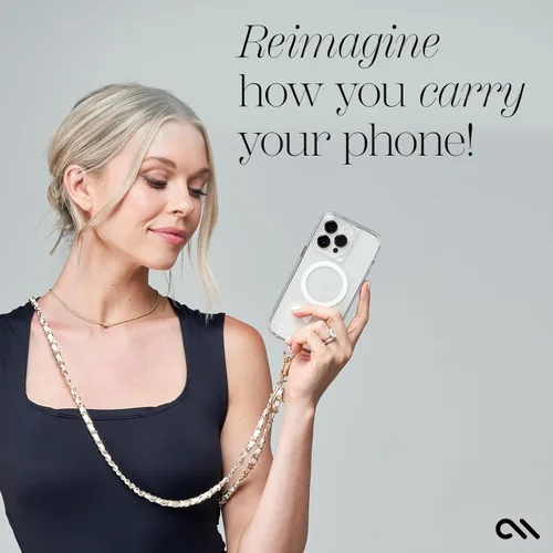 Miniatura 4 de Case-Mate Cordón cruzado para teléfono [funciona con todos los teléfonos] Correa manos libres – Colgante de cuero para teléfono celular – Soporte