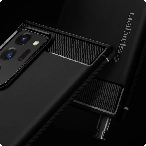 Miniatura 3 de Spigen Armadura Resistente Diseñada para Funda Samsung Galaxy Note 20 Ultra 5G (2020) - Negro Mate Armadura robusta
