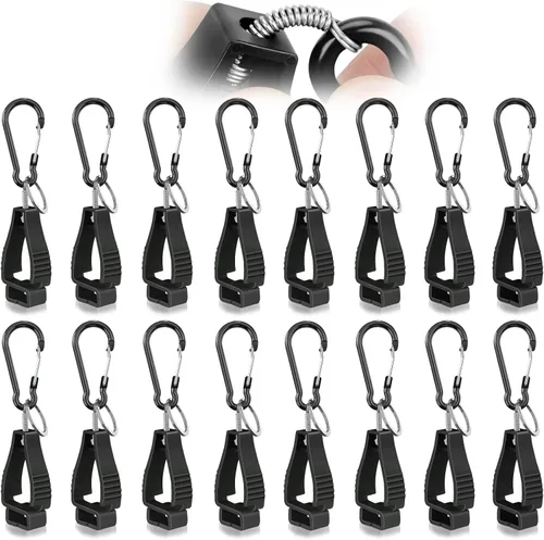NANHONG 16 clips para guantes para trabajo, gafas y cascos para trabajadores de la construcción, agarrador de guantes