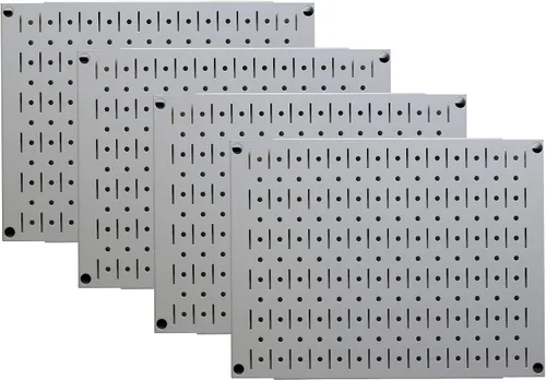 Miniatura 12 de Juego de tableros organizadores de metal de clavijas para pared, cuatro tableros de 12 pulgadas de alto x 16 pulgadas de ancho, para almacenamiento