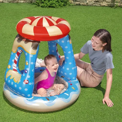 Miniatura 4 de Bestway: H2OGO! Candyville Playtime Pool - Mini piscina inflable de 36 x 36 pulgadas, protección UV, diseño inspirado en caramelos, niños pequeños