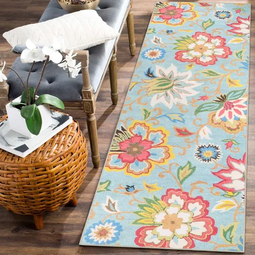 Miniatura 55 de Beeiva Alfombras florales de entrada, lavables para interiores, ultra fina, de 2 x 3 pies, antideslizante, para cocina, tapete de cachemira suave