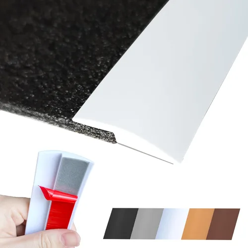Miniatura 10 de Tira de Transición de Piso Autoadhesiva para Alfombra, Madera, Azulejo, Vinilo, Piso Laminado, Cubierta de Transición, Borde, Ribete, Espacio