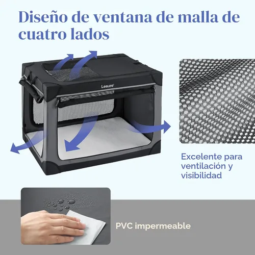 Miniatura 4 de Lesure Shown on TODAY Show - Jaula plegable suave para perros, jaula de viaje portátil de 36 pulgadas para perros grandes en interiores y Negro