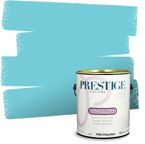 Miniatura 99 de Prestige Paints. - Base y pintura para exteriores en un solo galón, 1 galón. plano, comparable con Sherwin Williams Topsail. SW6799-PCM