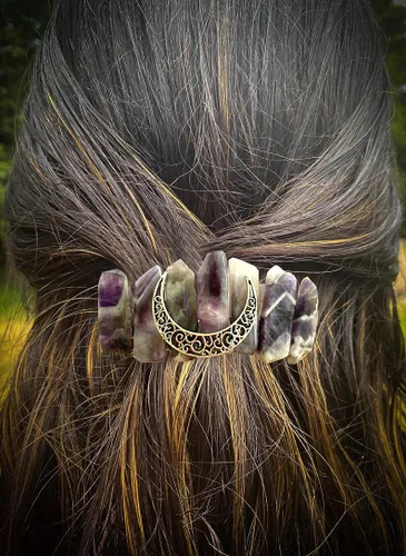 Miniatura 2 de Pinzas para el cabello largo, accesorios irlandeses para el cabello (pinza de amatista)