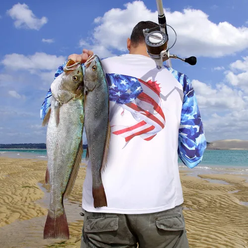 Miniatura 43 de Palmyth - Camiseta de pesca para hombre, con manga larga, protección solar ultravioleta FPU 50+, con bolsillo