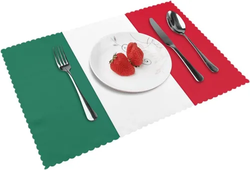 Miniatura 10 de Rectangular Placemats Set of 4, Heat Resistant Flag of Hawaii American Printed Kitchen Dining Table Mats