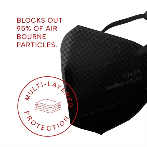 Miniatura 2 de Well Before KN95 Disposable Face Mask 10 Pack Individually Wrapped Mask with Adjustable Head strap