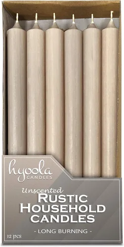 Miniatura 9 de Hyoola Velas de cena de 10 pulgadas – Paquete de 12 – Palitos de vela altos sin perfume rústico de larga duración Sahara