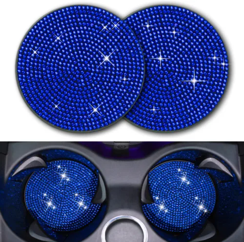 Miniatura 12 de Inserto de Portavasos Brillante - Posavasos de Silicona Antideslizante de 2.95 pulgadas a Prueba de Golpes, Accesorios Universales de Moda