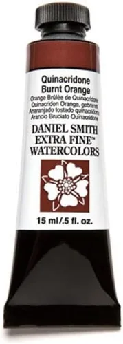 Daniel Smith 284600086 - Tubo de pintura extra fino para acuarela, 0.5 fl oz, quinacridona, naranja quemado, 0.5 onzas líquidas (paquete de 1)