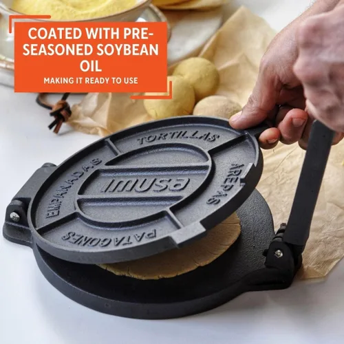 Miniatura 3 de IMUSA USA - Prensa para tortillas, 10" DS, color negro