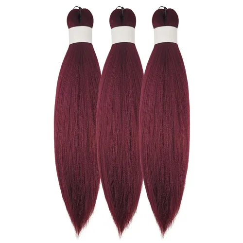 Miniatura 29 de Pelo corto negro trenzado preestirado de 14 pulgadas para trenzas sin nudos, pelo sintético 1B trenzado para trenzas Bob Box