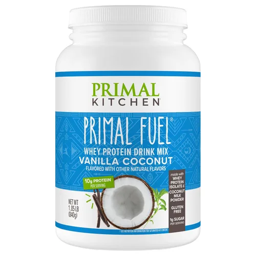 Miniatura 9 de Primal Kitchen Primal Fuel Proteína en Polvo de Suero de Leche de Chocolate y Coco, Sin Gluten y Sin Soja, 1.94 Libras